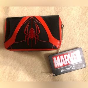Loungefly Spider-man Marvel Miles Morales Zip Around Wallet. NWT